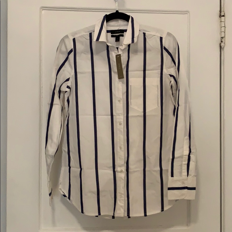 J Crew Striped Button-Down